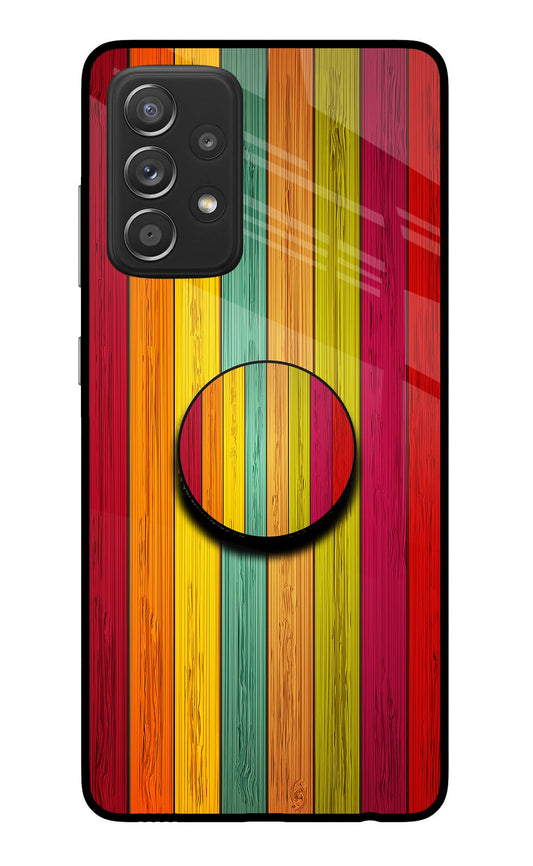 Multicolor Wooden Samsung A52/A52s 5G Glass Case