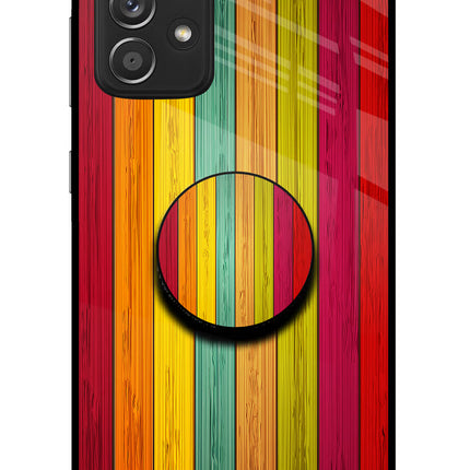 Multicolor Wooden Samsung A52/A52s 5G Pop Case by Casekaro