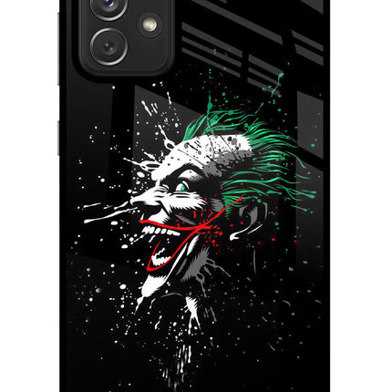 Joker Samsung A72 Glass Case Back Cover by Casekaro