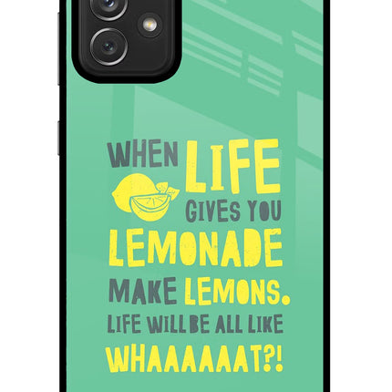 Quote Samsung A72 Glass Case Back Cover by Casekaro