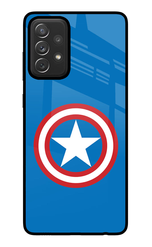 Captain America Logo Samsung A72 Glass Case