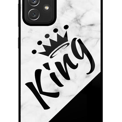 King Samsung A72 Glass Case Back Cover by Casekaro