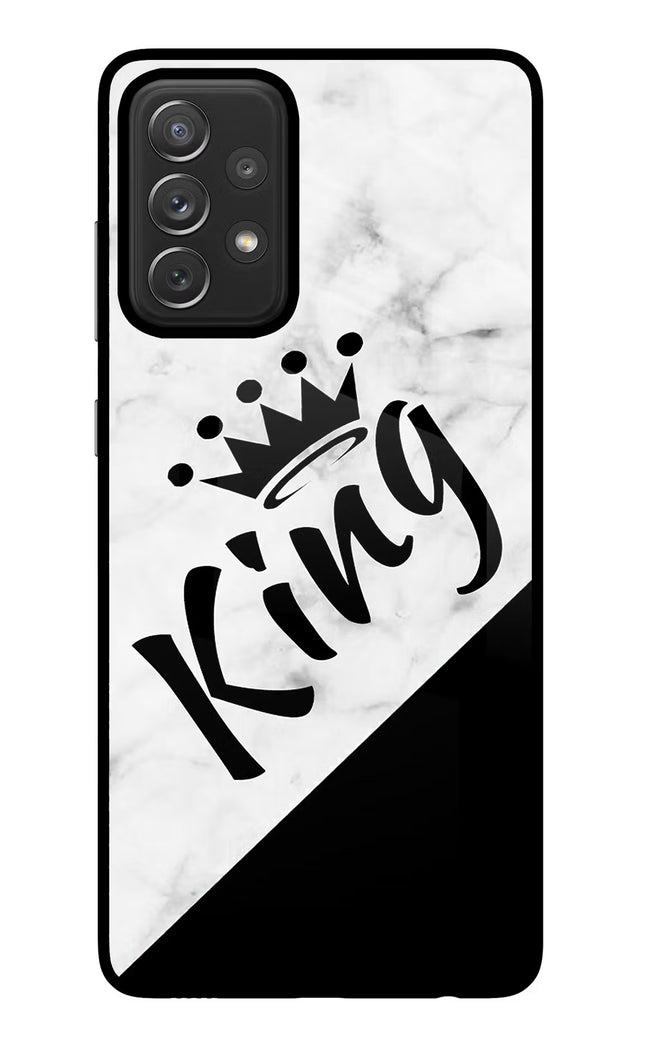 King Samsung A72 Glass Case Back Cover by Casekaro