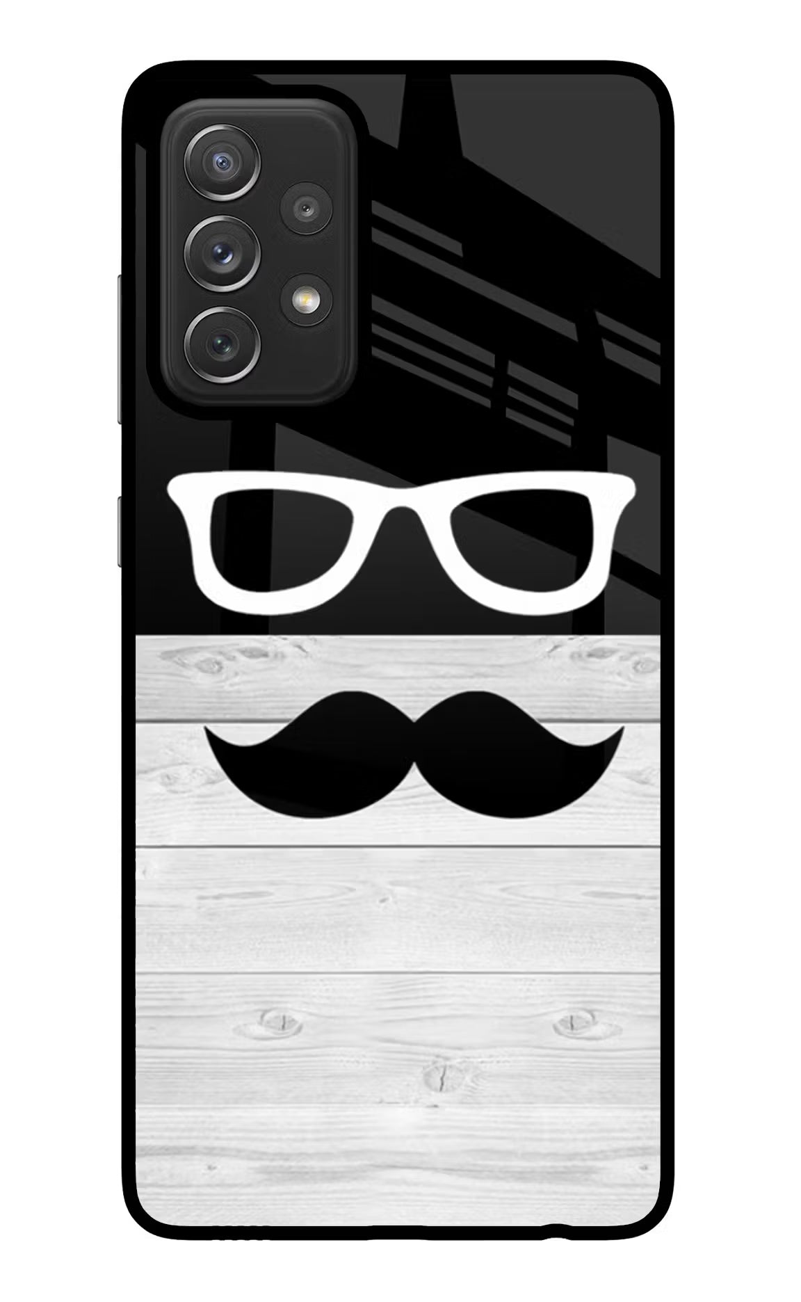 Mustache Samsung A72 Glass Case