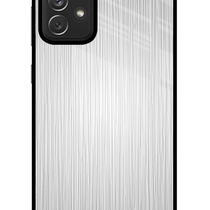 Wooden Grey Texture Samsung A72 Glass Case Back Cover by Casekaro