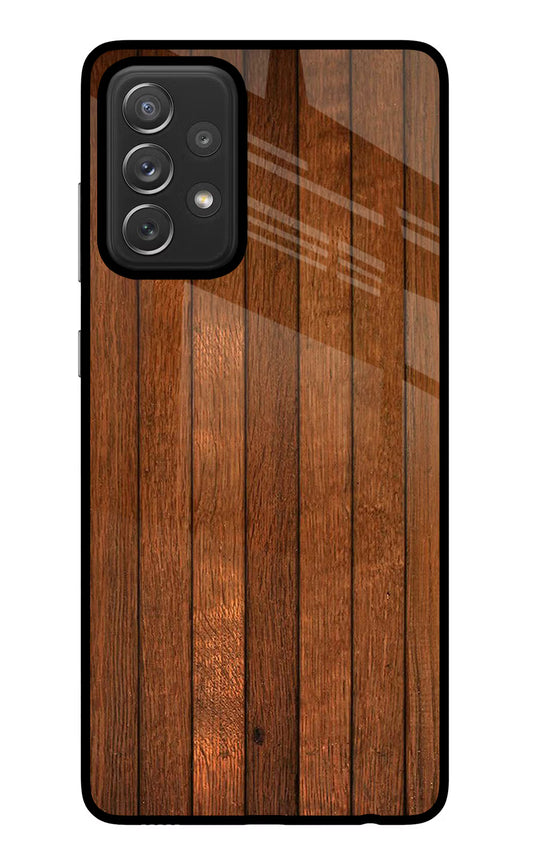 Wooden Artwork Bands Samsung A72 Glass Case