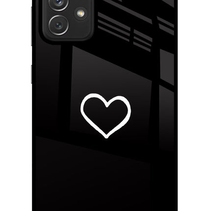 Heart Samsung A72 Glass Case Back Cover by Casekaro