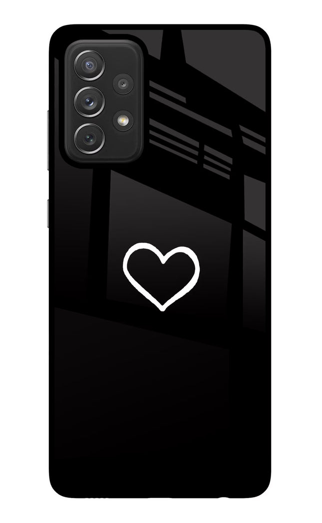 Heart Samsung A72 Glass Case Back Cover by Casekaro