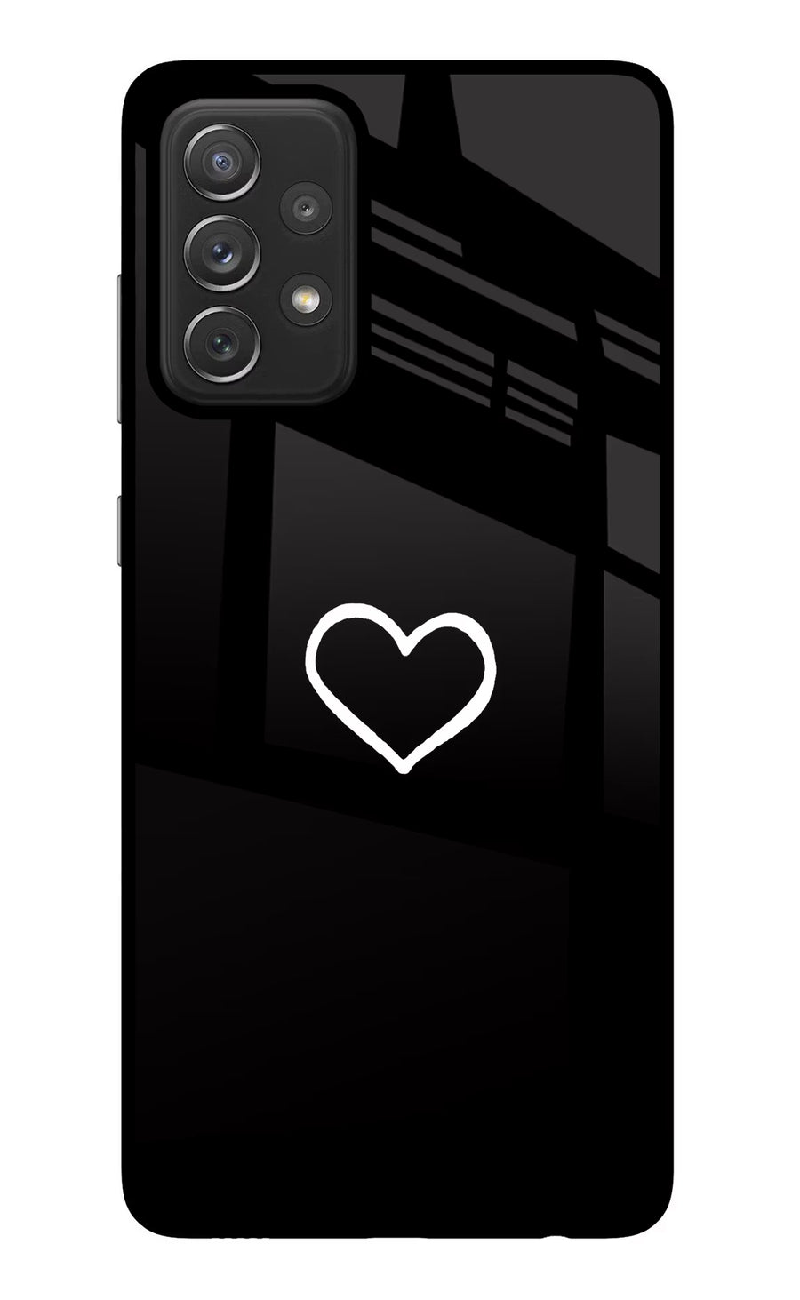 Heart Samsung A72 Back Cover, Glass case