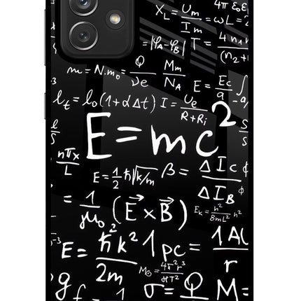 Physics Formula Samsung A72 Glass Case Back Cover by Casekaro