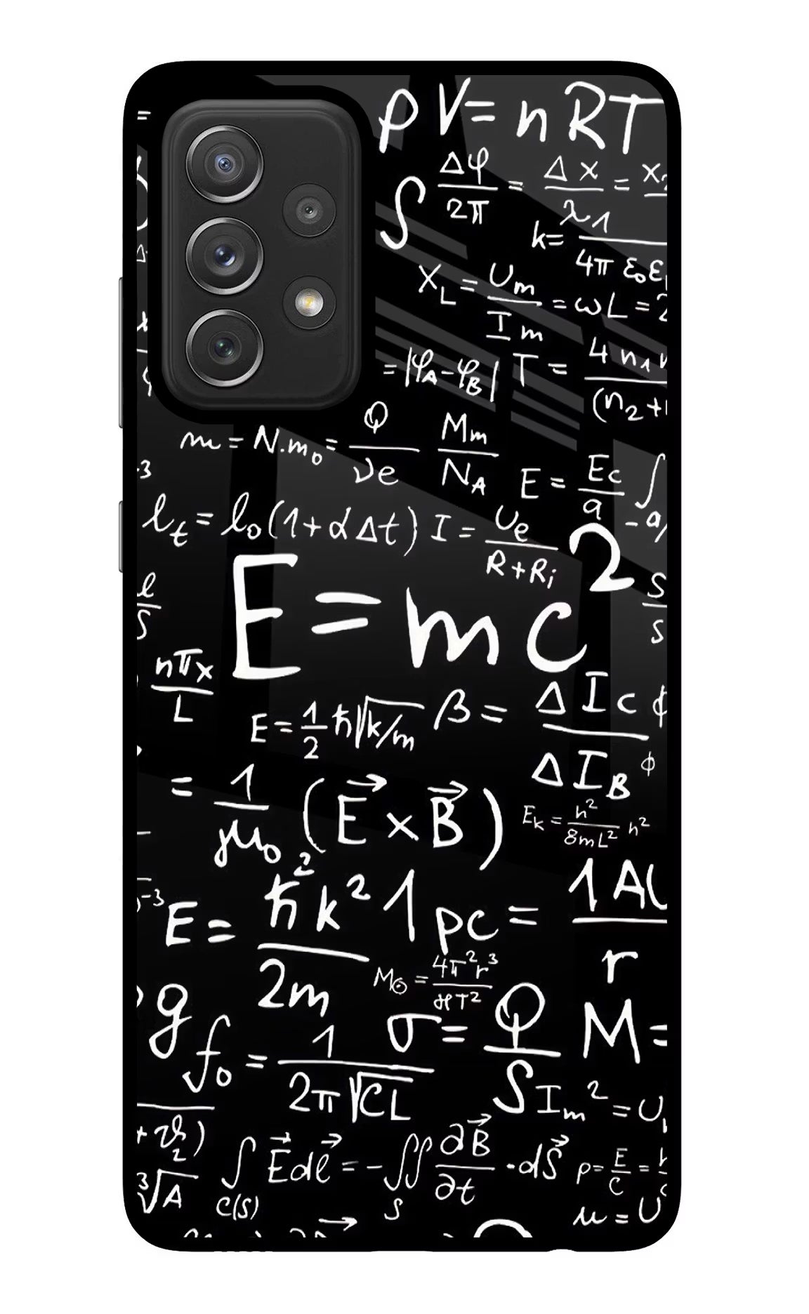 Physics Formula Samsung A72 Glass Case Back Cover by Casekaro