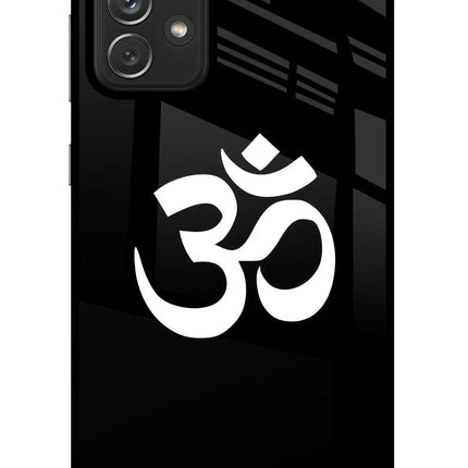Om Samsung A72 Glass Case Back Cover by Casekaro
