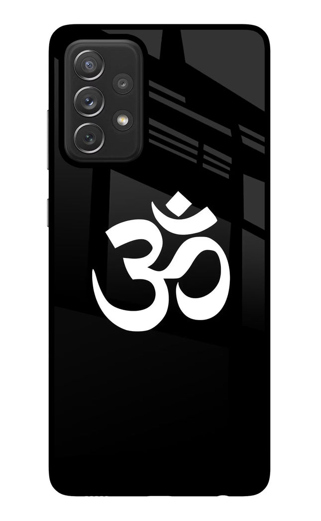 Om Samsung A72 Glass Case Back Cover by Casekaro