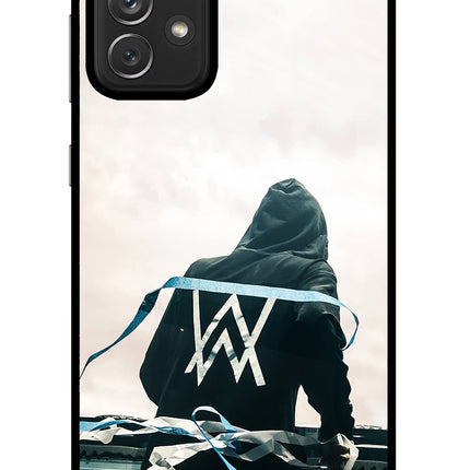 Alan Walker Samsung A72 Glass Case Back Cover by Casekaro