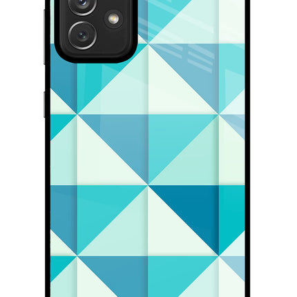 Abstract Samsung A72 Glass Case Back Cover by Casekaro