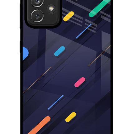 Abstract Design Samsung A72 Glass Case Back Cover by Casekaro