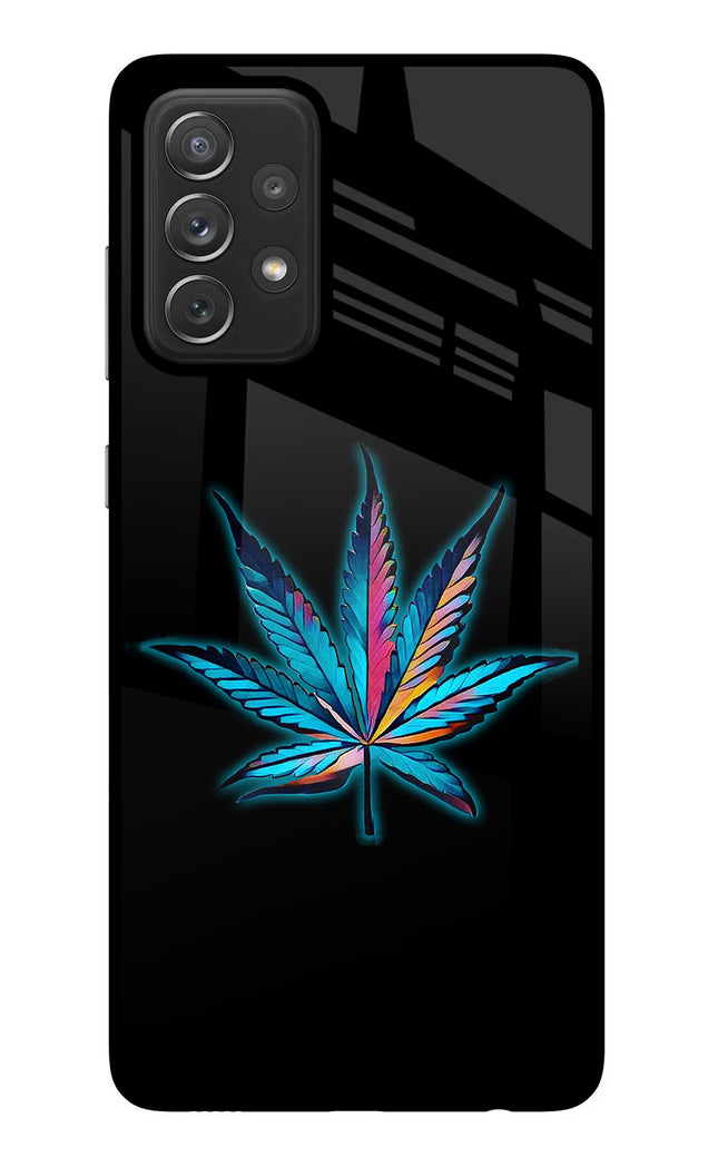 Weed Samsung A72 Glass Case Back Cover by Casekaro