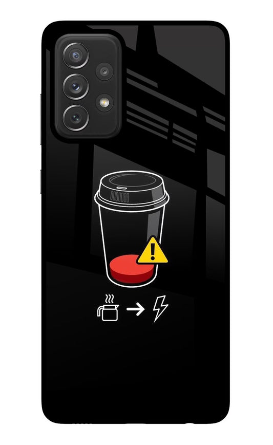 Coffee Samsung A72 Glass Case