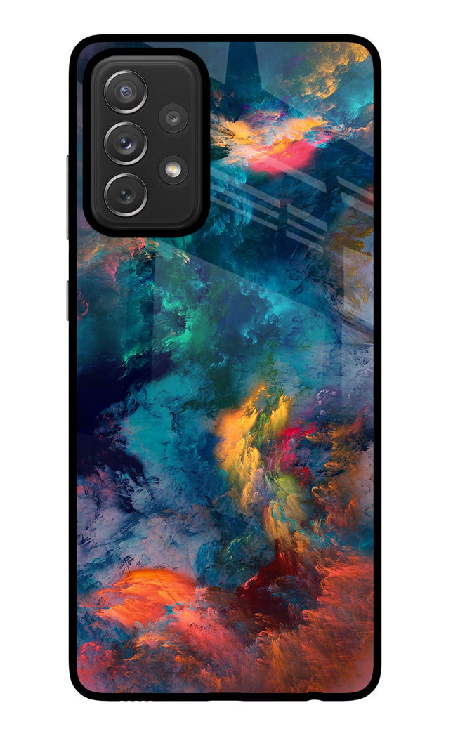 Artwork Paint Samsung A72 Glass Case Back Cover by Casekaro