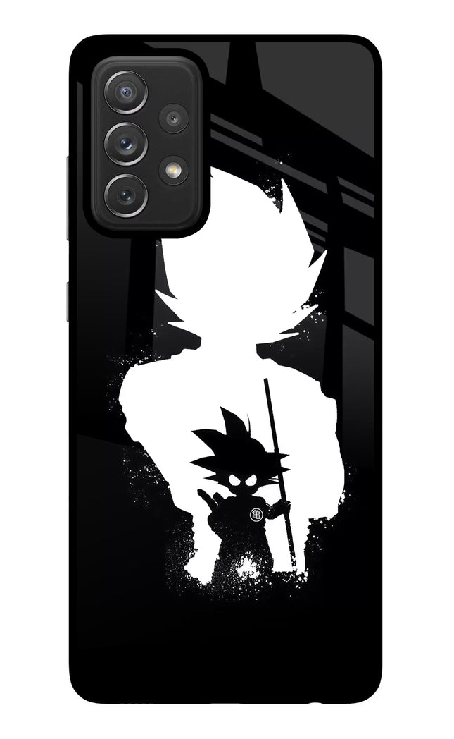 Goku Shadow Samsung A72 Glass Case Back Cover by Casekaro