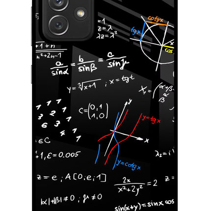 Mathematics Formula Samsung A72 Glass Case Back Cover by Casekaro