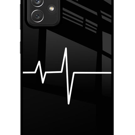 Heart Beats Samsung A72 Glass Case Back Cover by Casekaro