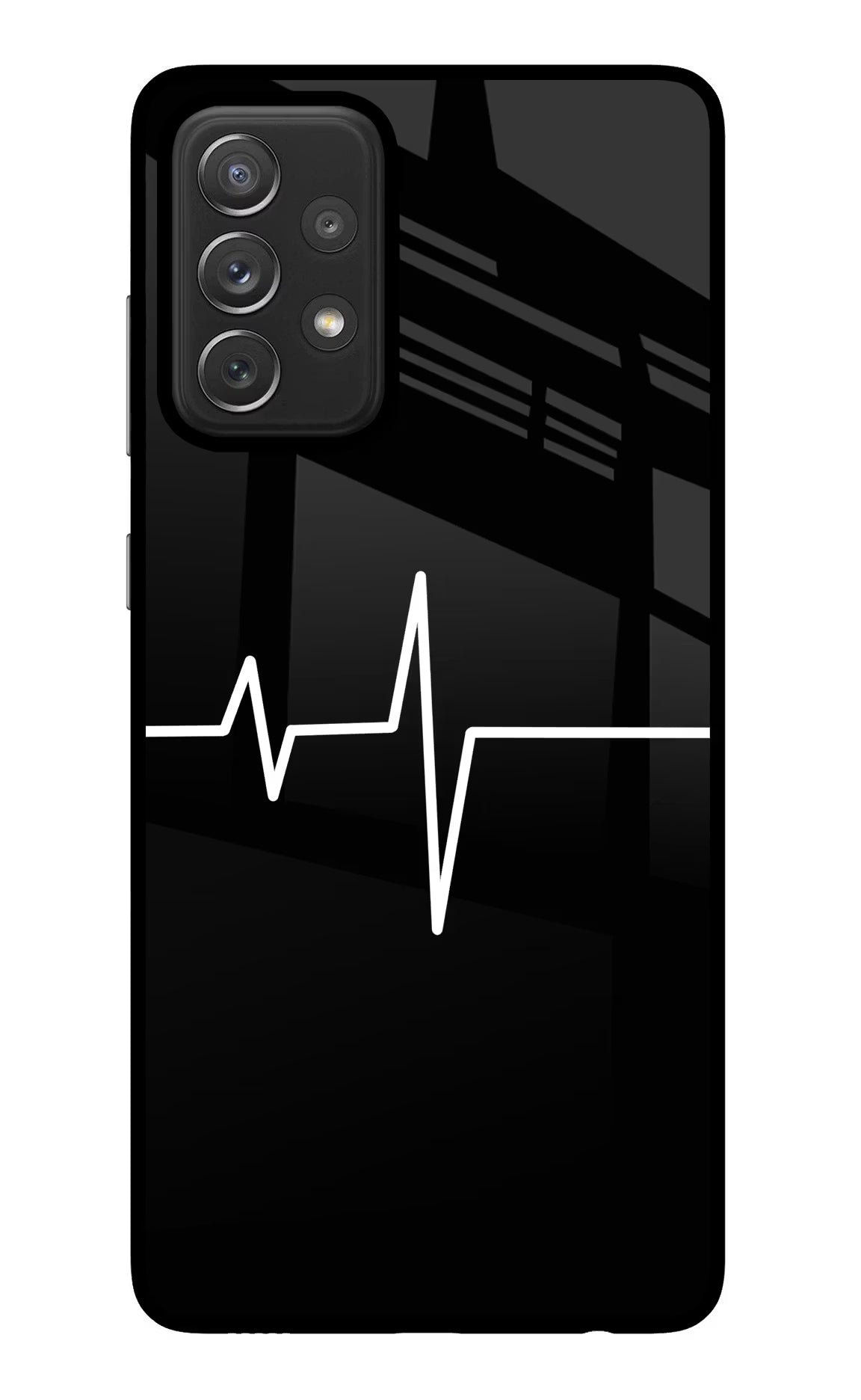 Heart Beats Samsung A72 Glass Case Back Cover by Casekaro