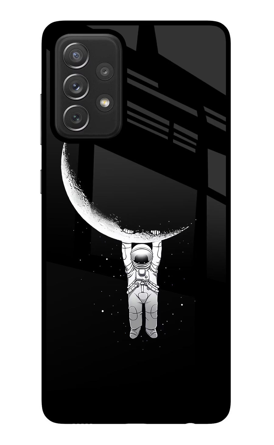 Moon Space Samsung A72 Back Cover, Glass case