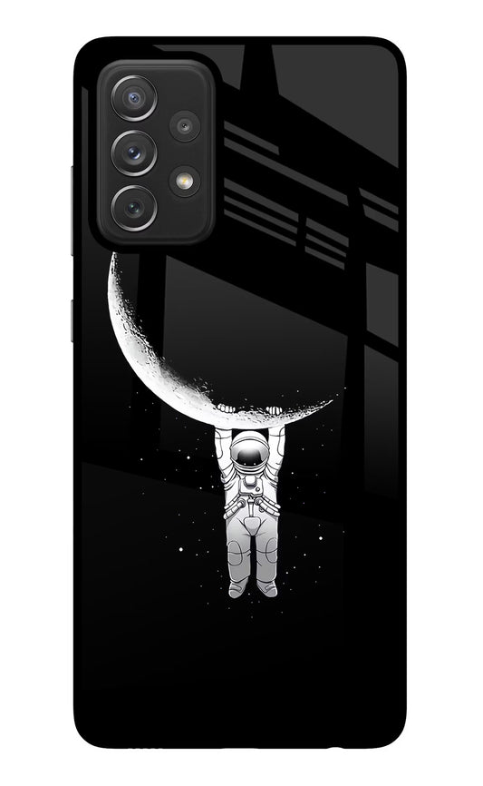 Moon Space Samsung A72 Glass Case