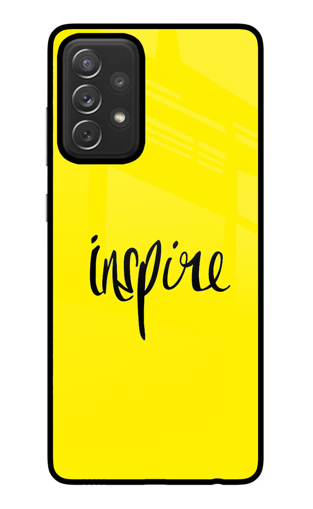 Inspire Samsung A72 Glass Case Back Cover by Casekaro