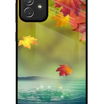 Flowers Samsung A72 Glass Case Back Cover by Casekaro