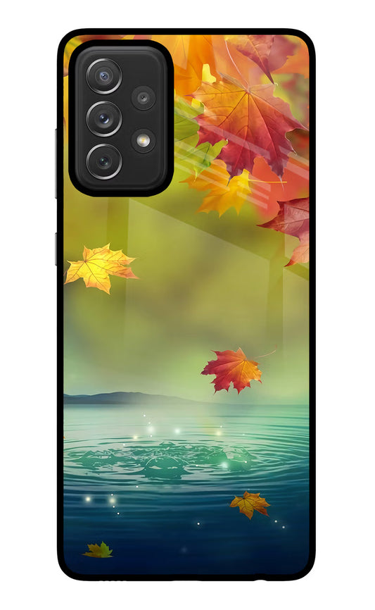 Flowers Samsung A72 Glass Case