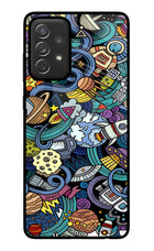 Space Abstract Samsung A72 Glass Case