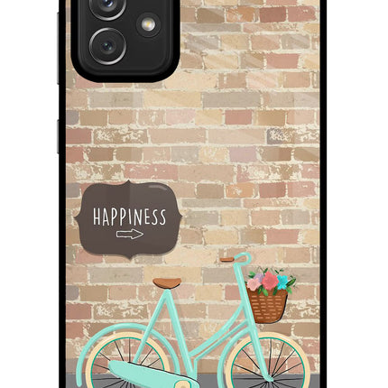 Happiness Artwork Samsung A72 Glass Case Back Cover by Casekaro