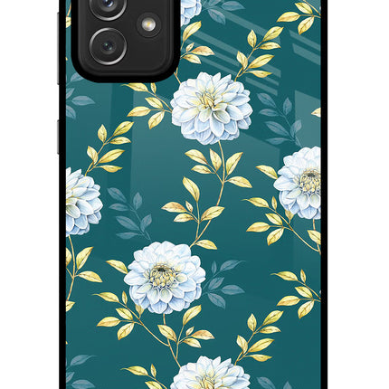 Flowers Samsung A72 Glass Case Back Cover by Casekaro