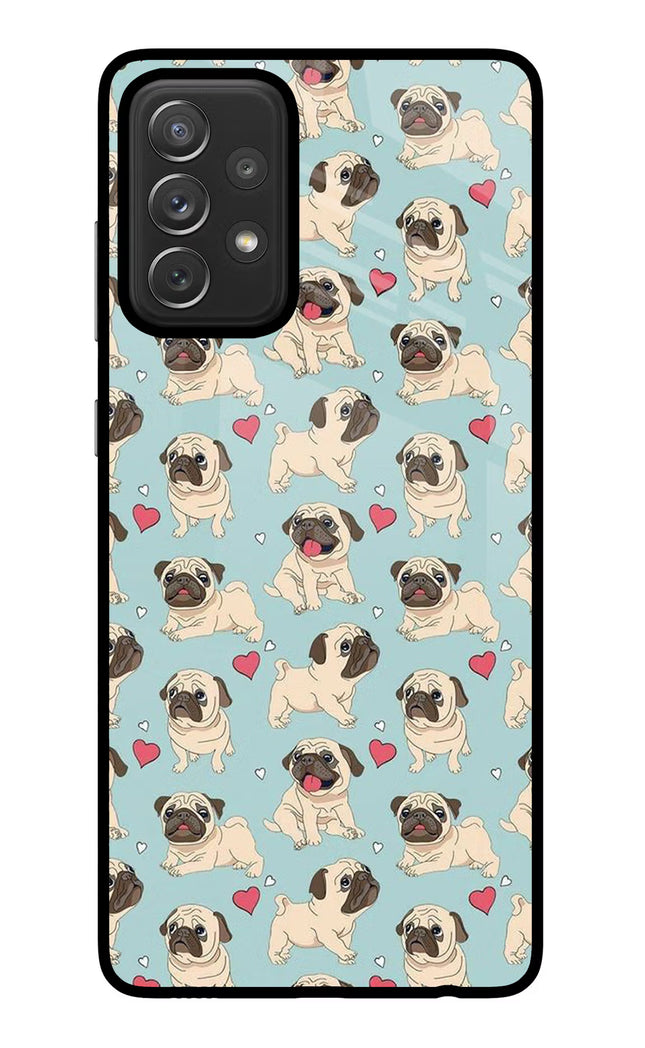 Pug Dog Samsung A72 Glass Case Back Cover by Casekaro