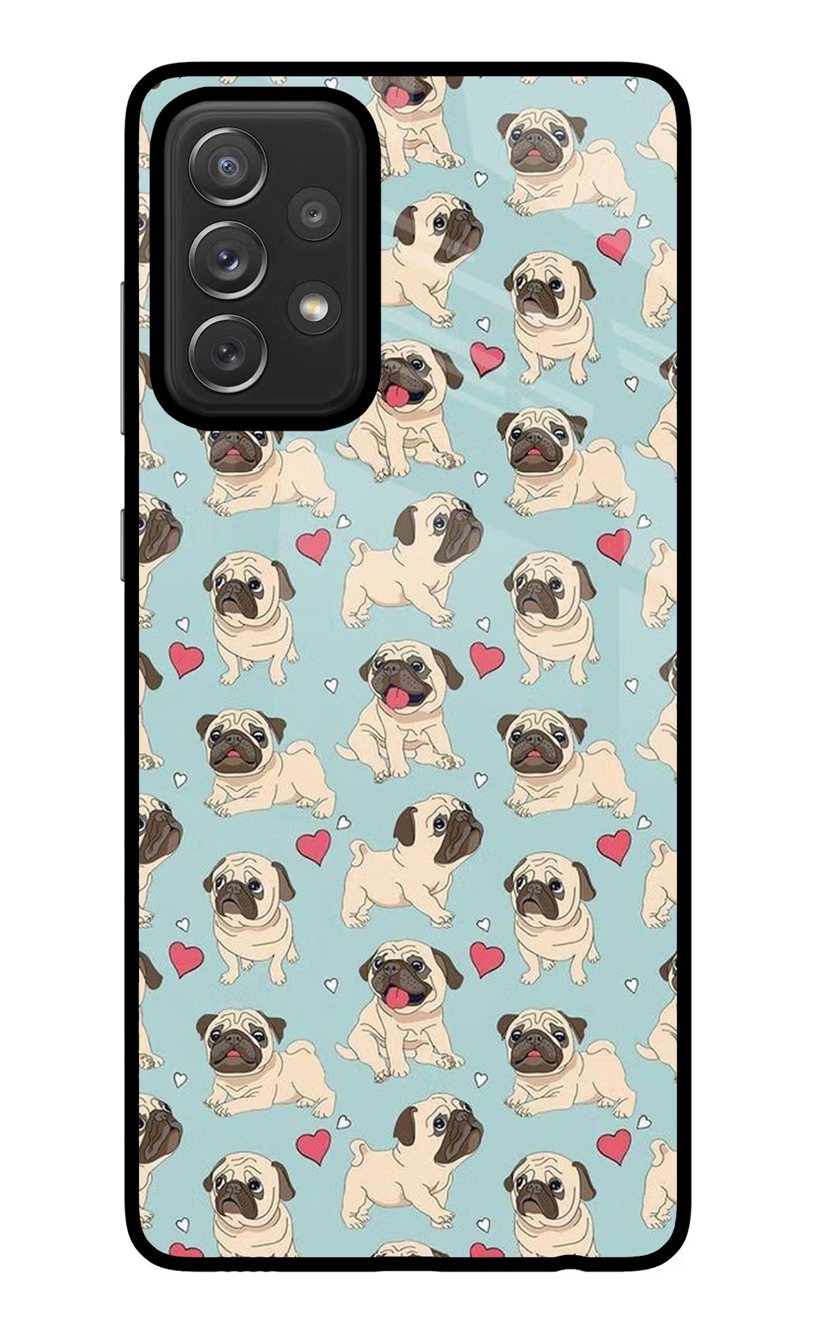 Pug Dog Samsung A72 Glass Case
