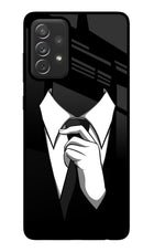 Black Tie Samsung A72 Glass Case