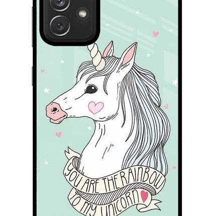 Unicorn Wallpaper Samsung A72 Glass Case Back Cover by Casekaro