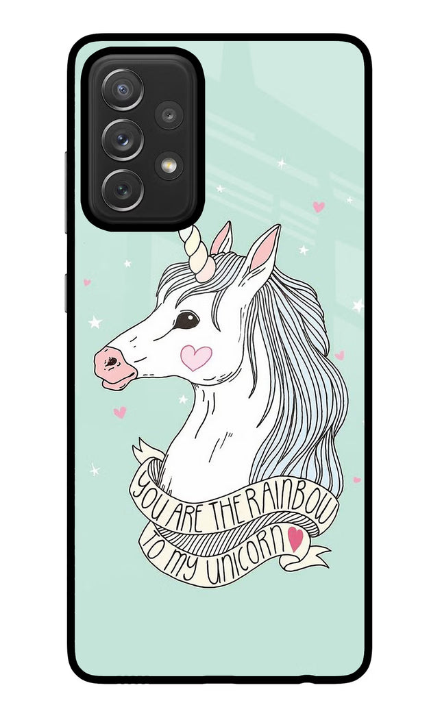Unicorn Wallpaper Samsung A72 Glass Case Back Cover by Casekaro