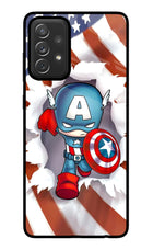 Captain America Samsung A72 Glass Case