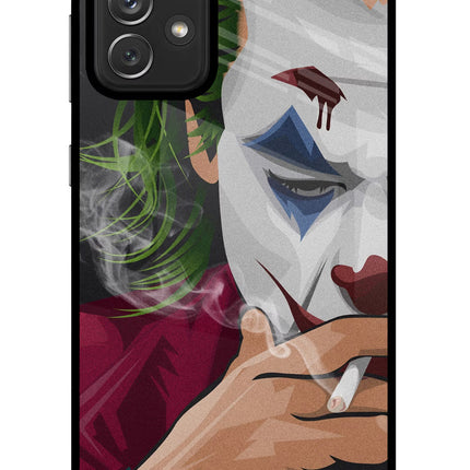Joker Smoking Samsung A72 Glass Case Back Cover by Casekaro
