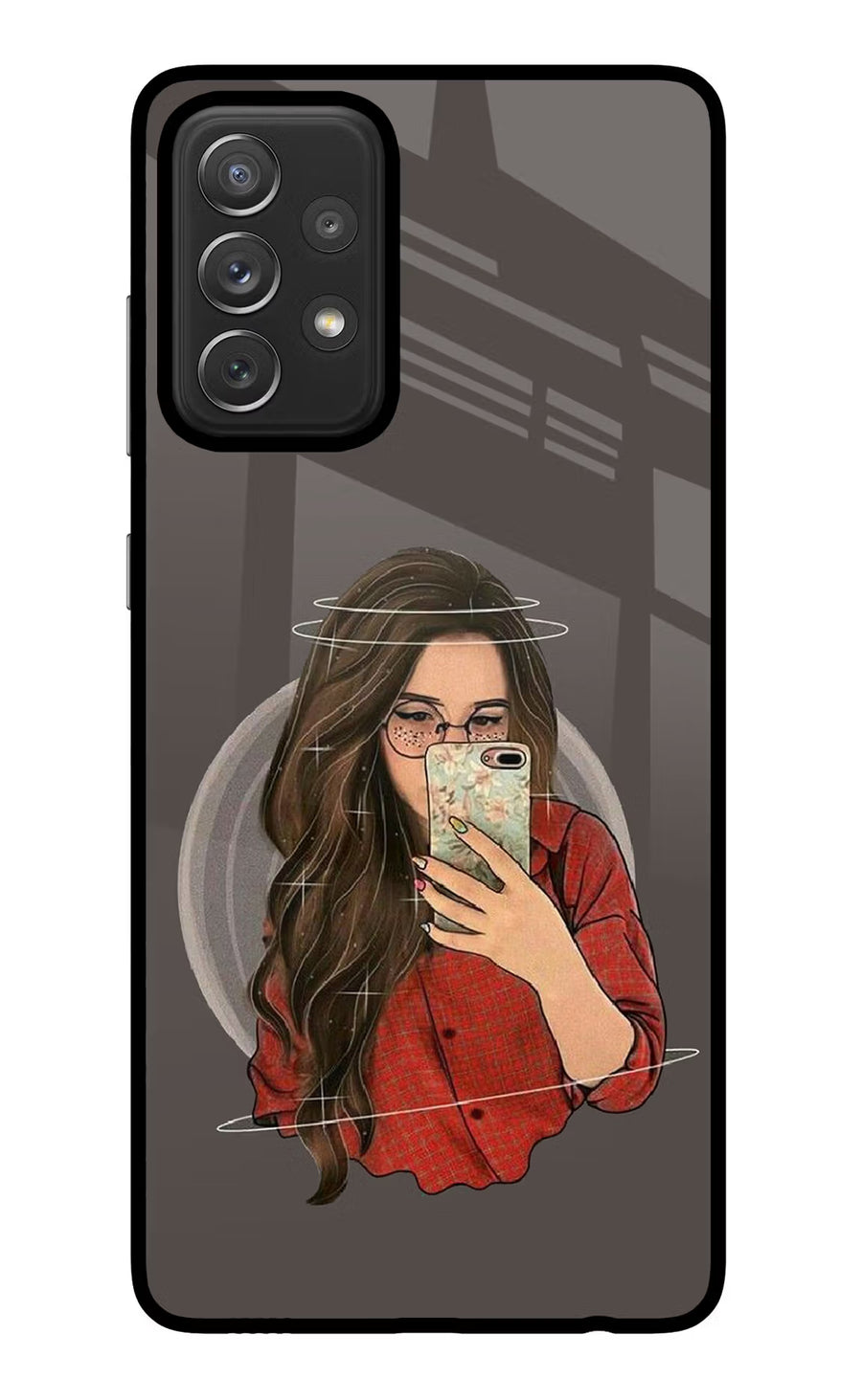 Selfie Queen Samsung A72 Back Cover, Glass case