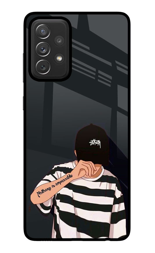 Aesthetic Boy Samsung A72 Glass Case