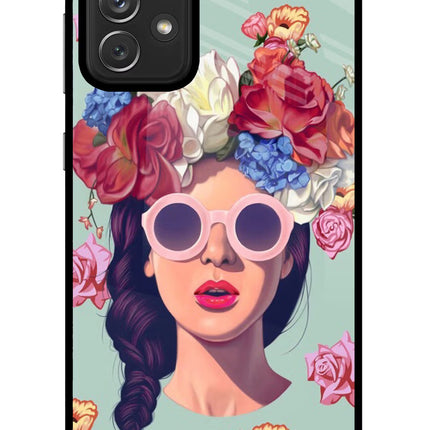 Pretty Girl Samsung A72 Glass Case Back Cover by Casekaro