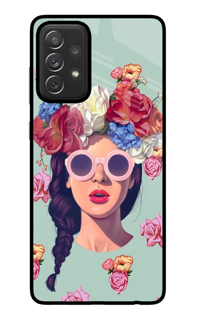 Pretty Girl Samsung A72 Glass Case Back Cover by Casekaro