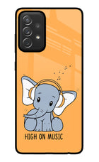 High On Music Samsung A72 Glass Case