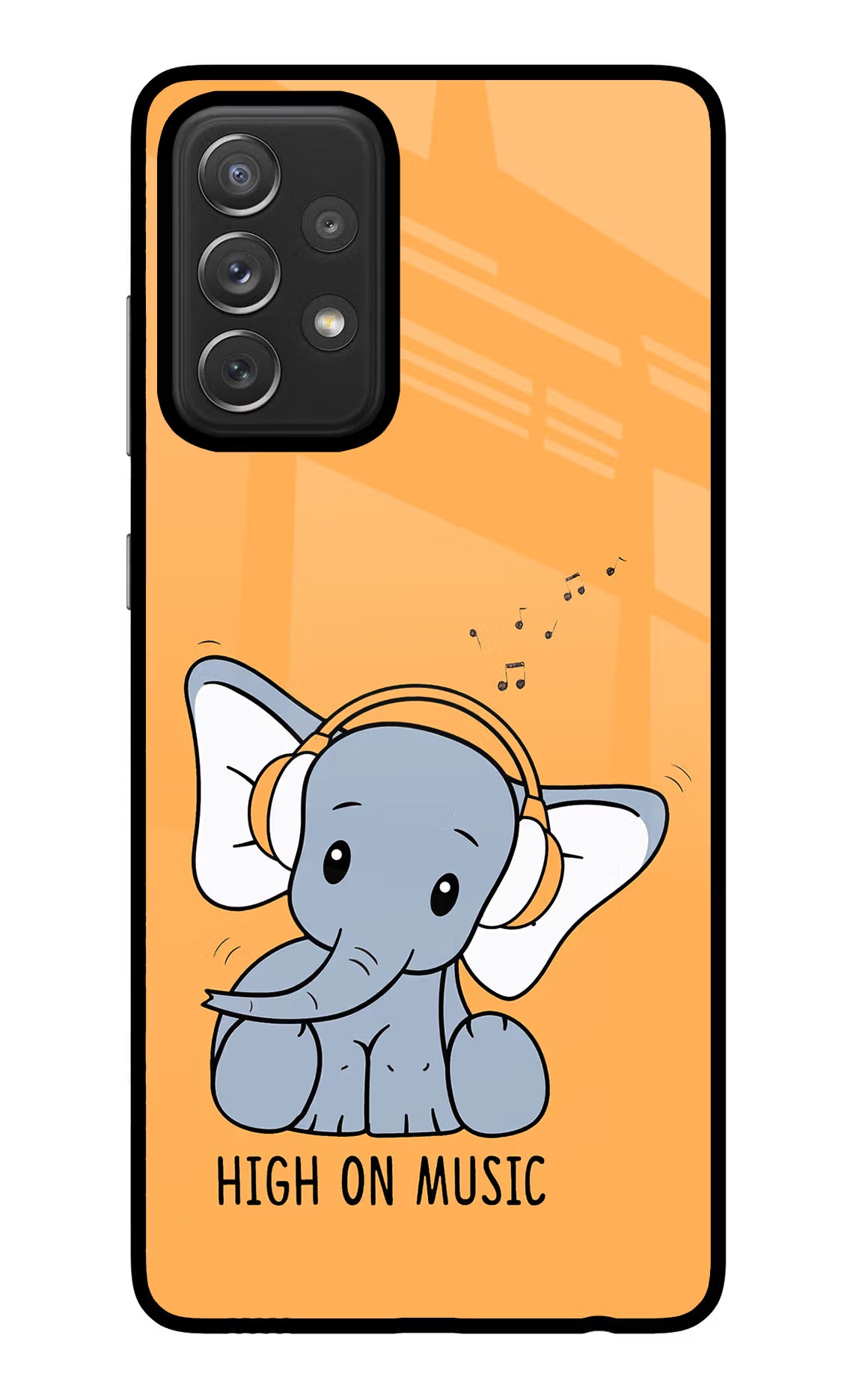 High On Music Samsung A72 Glass Case