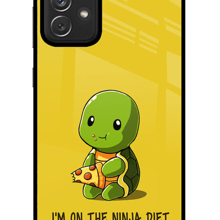 I'm on Ninja Diet Samsung A72 Glass Case Back Cover by Casekaro