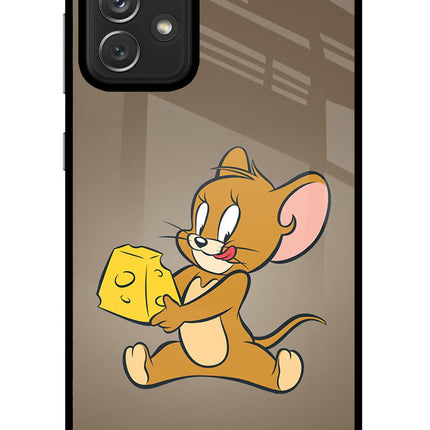 Jerry Samsung A72 Glass Case Back Cover by Casekaro